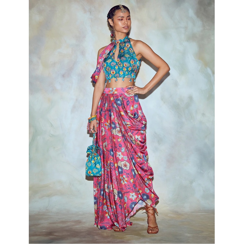 NWT Kynah Diya Rajvvir Dhoti Set with bag